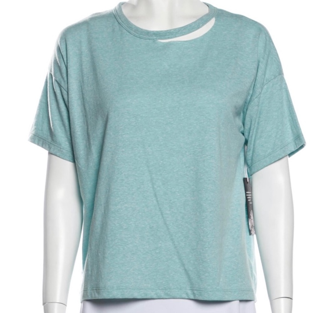 Rachel Zoe Cut Out Short‎ Sleeve Cotton T Shirt